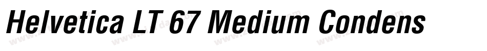Helvetica LT 67 Medium Condensed Oblique字体转换